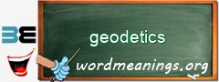 WordMeaning blackboard for geodetics